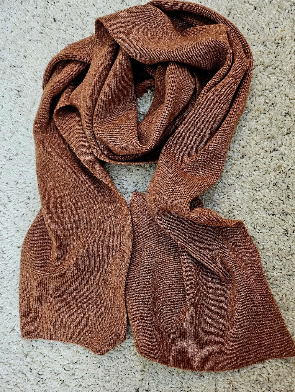 Cashmere Scarf Source Unknown Brown Knit Scarf